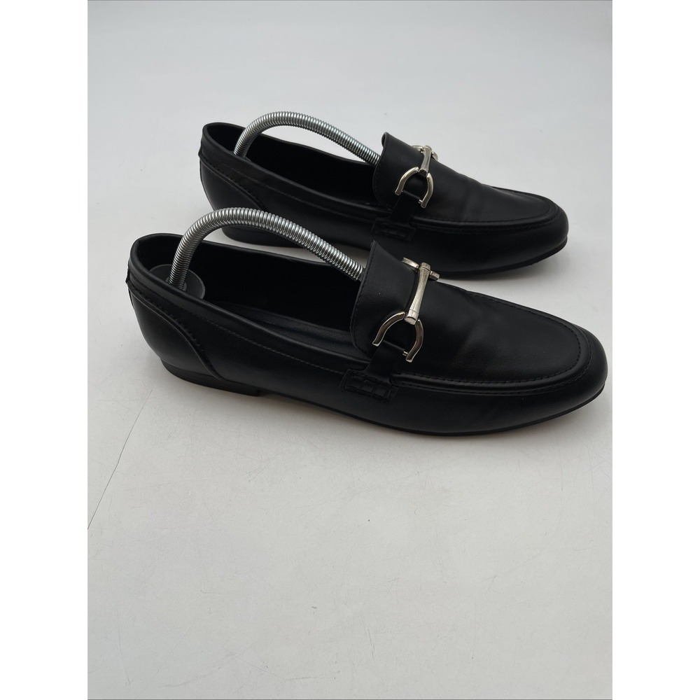 Sophia Taylor Mens Size 10 Womens Size 12 Black Leather Bit Loafers Shoes